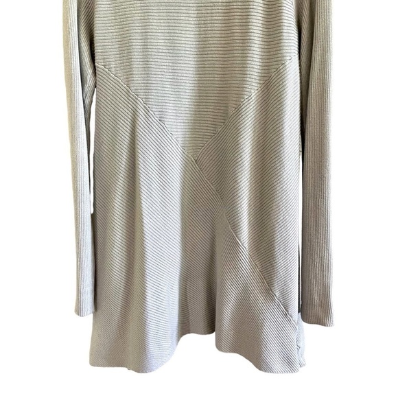 WORTHINGTON, WOMENS GREY, RIBBED, LIGHTWEIGHT SWEATER. KNEE LENGTH. SIZE L - Picture 3 of 5